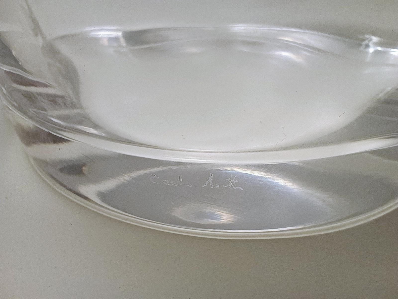 Vaso trasparente in vetro di Murano di Carlo Moretti, firmato, Italia anni '90 in vendita 2