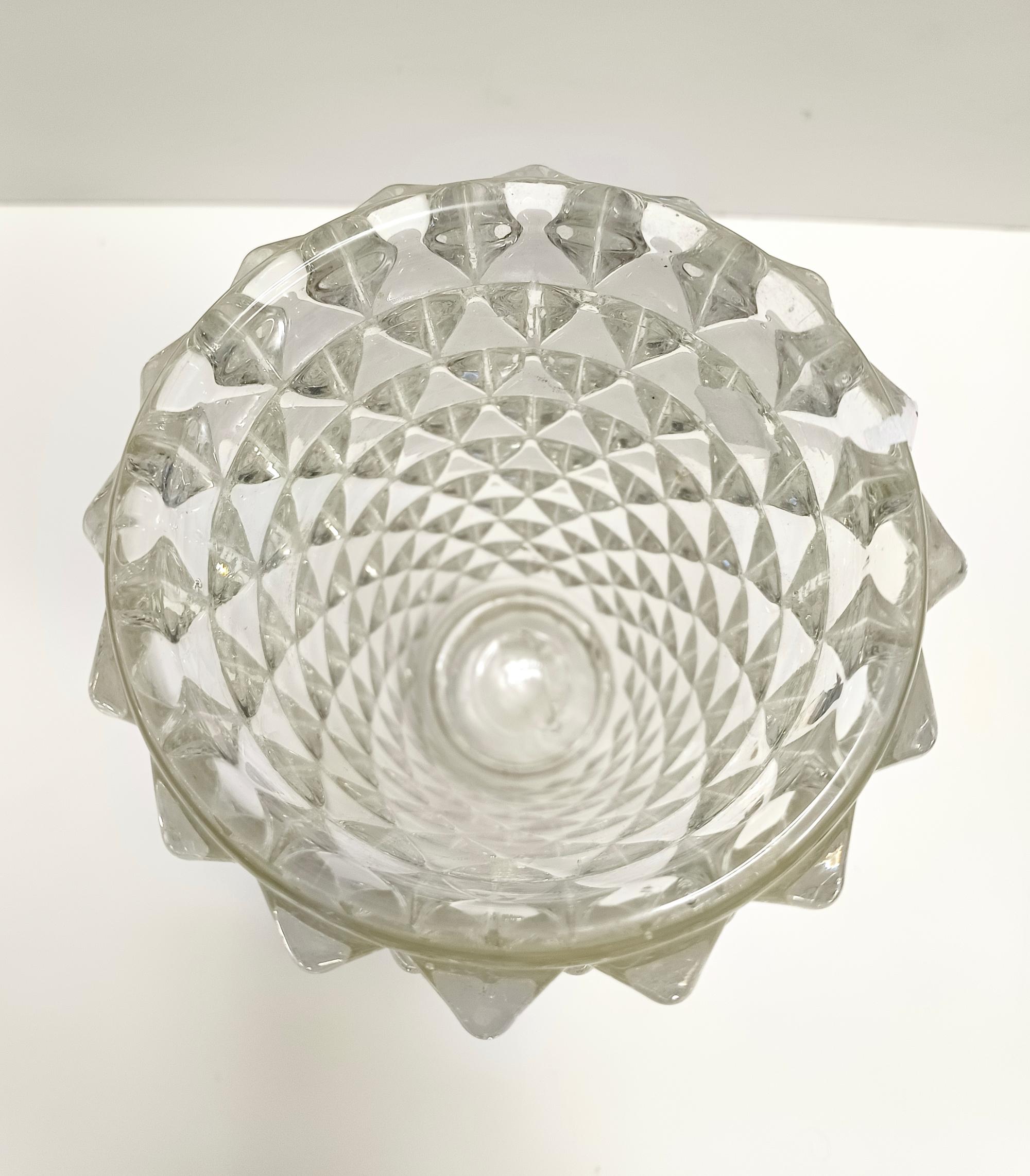 Transparent Rostrated Murano Glass Vase attr. to Ercole Barovier, Italy For Sale 5