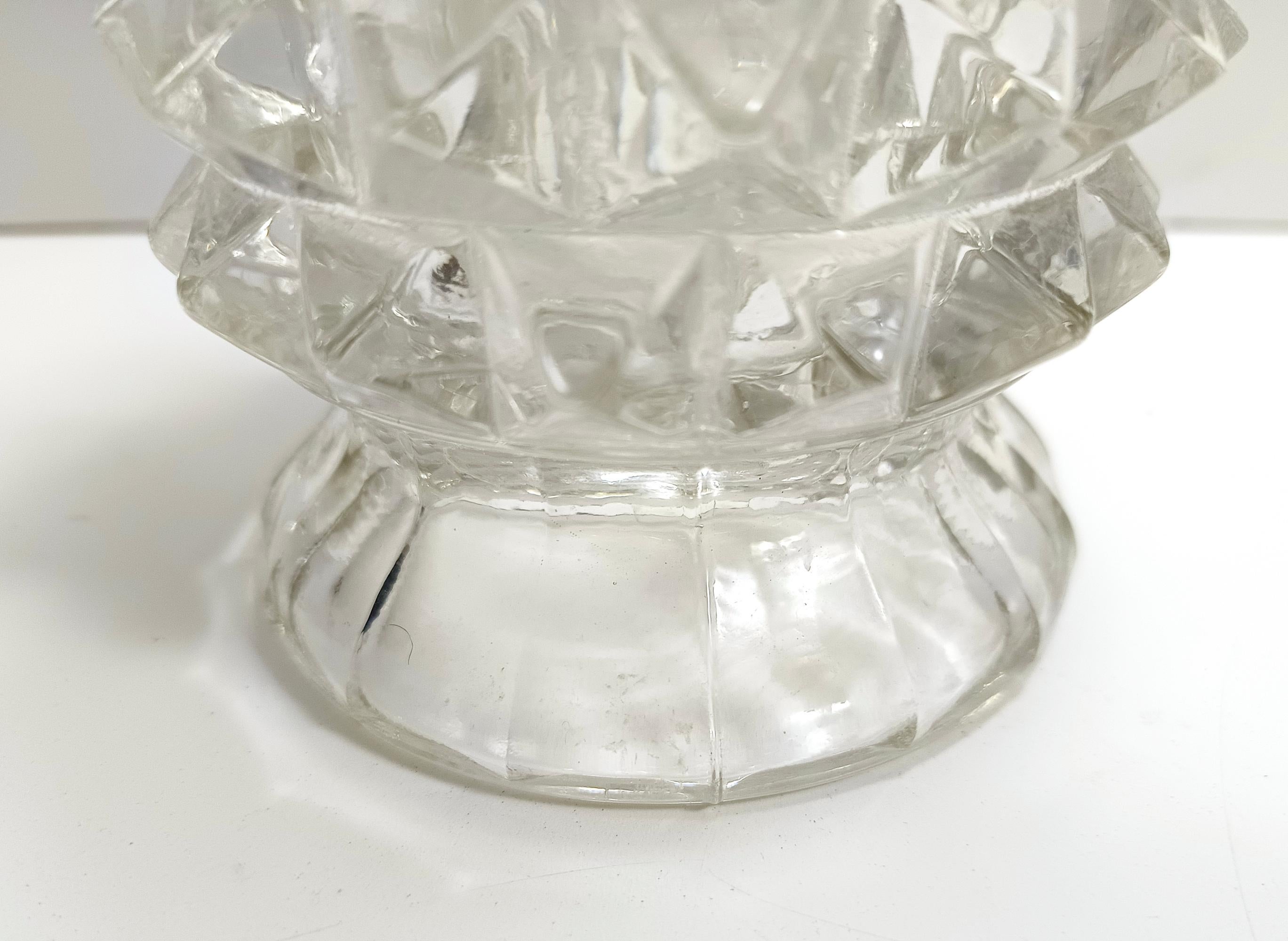 Transparent Rostrated Murano Glass Vase attr. to Ercole Barovier, Italy For Sale 6
