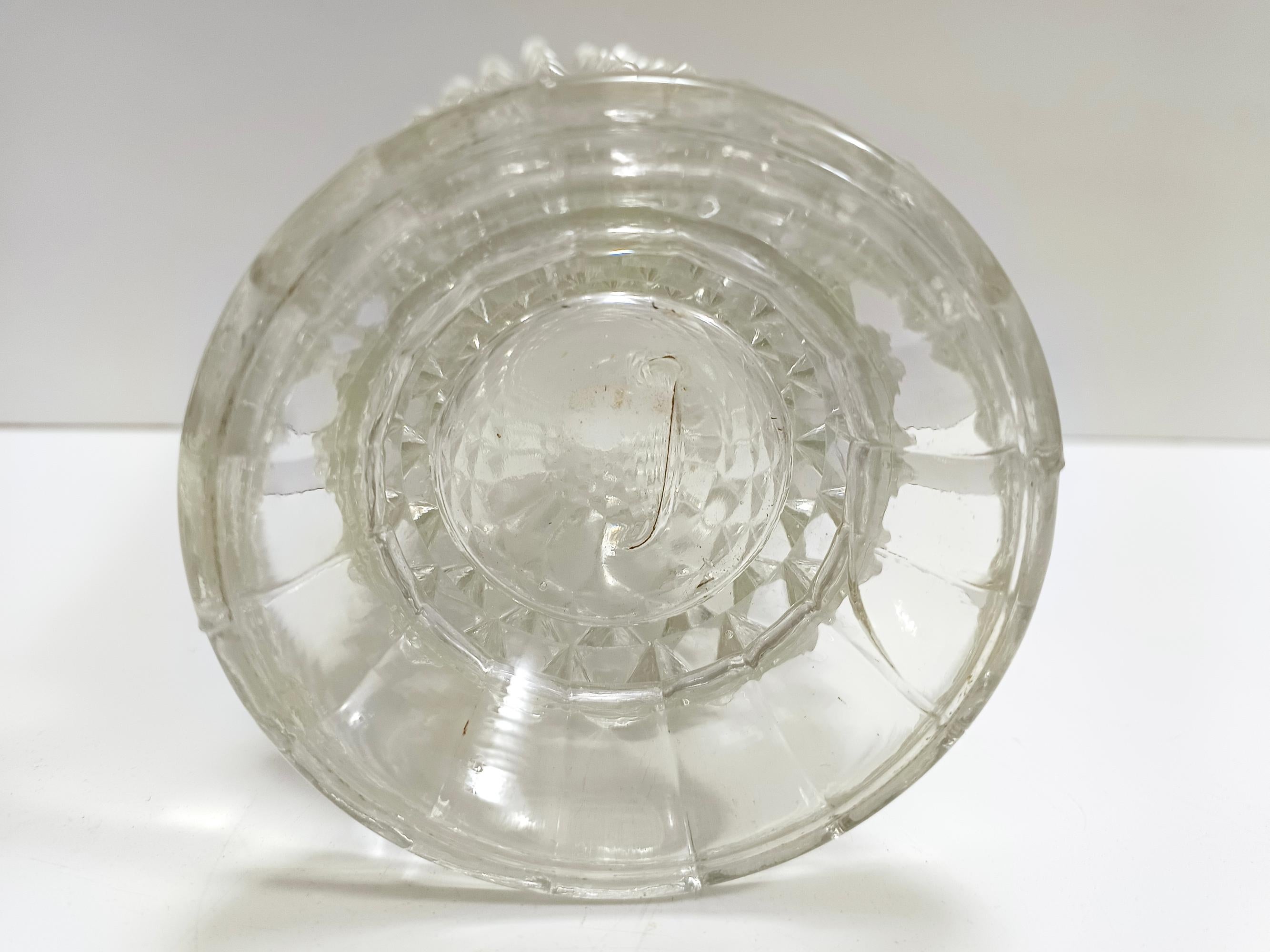 Transparent Rostrated Murano Glass Vase attr. to Ercole Barovier, Italy For Sale 1
