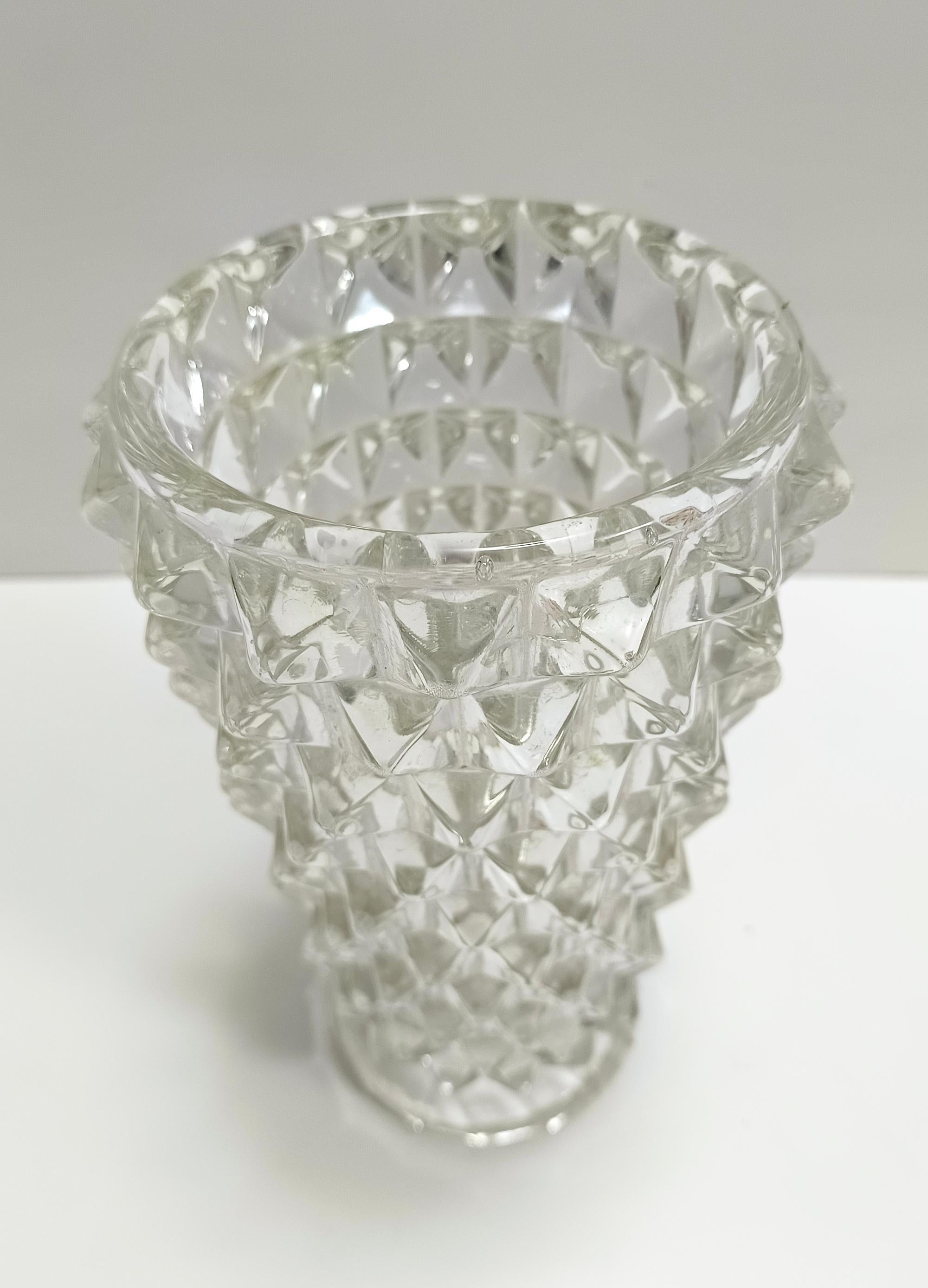 Transparent Rostrated Murano Glass Vase attr. to Ercole Barovier, Italy For Sale 2