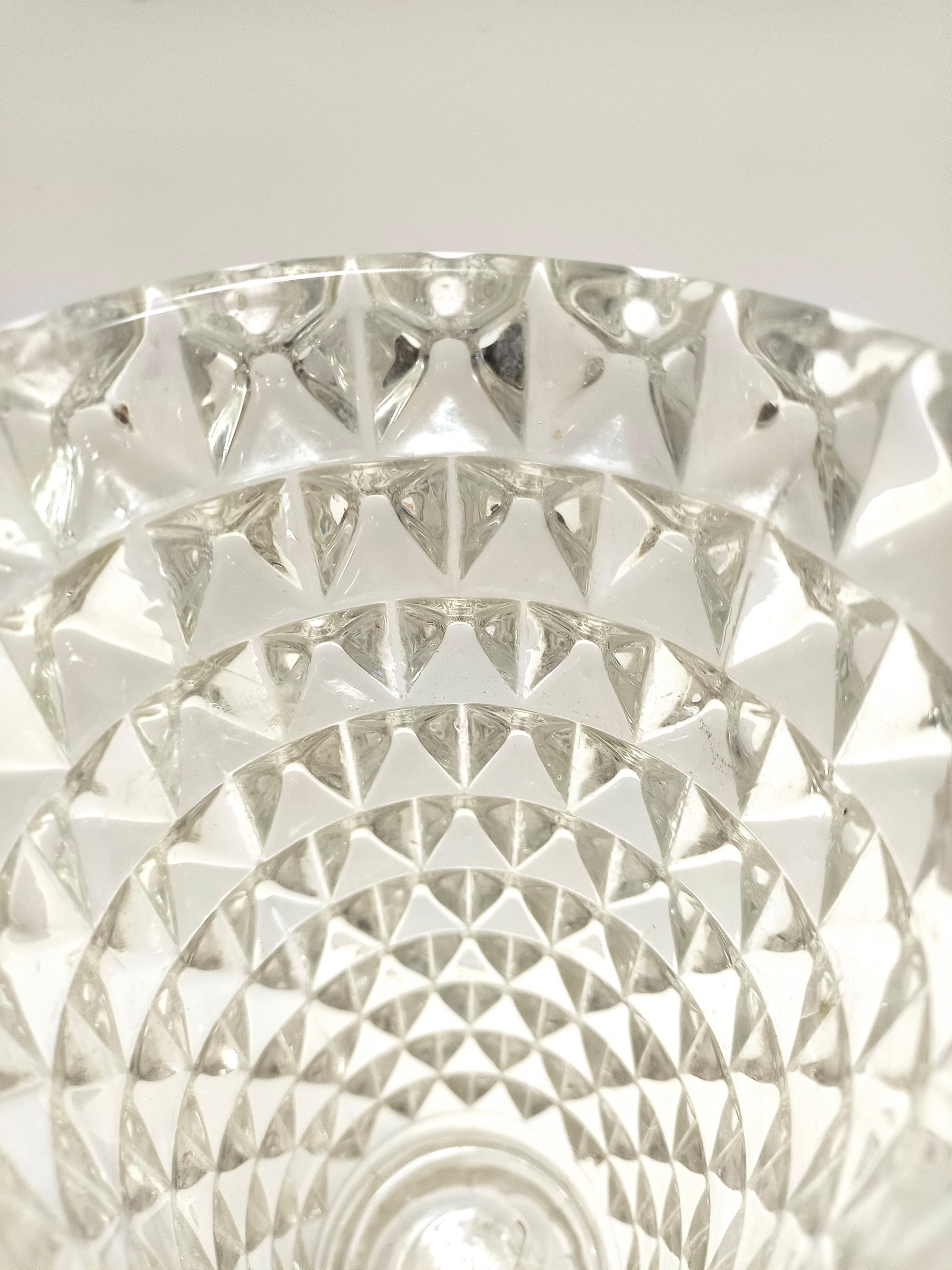 Transparent Rostrated Murano Glass Vase attr. to Ercole Barovier, Italy For Sale 3