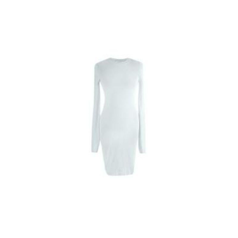 Alaia mint transparent sheen voile midi dress
 
 
 
 - very lightweight
 
 - fitted midi cut
 
 - Long sleeves. 
 
 
 
 Made in Italy. 
 
 Do not wash. 
 
 
 
 
 
 PLEASE NOTE, THESE ITEMS ARE PRE-OWNED AND MAY SHOW SIGNS OF BEING STORED EVEN WHEN