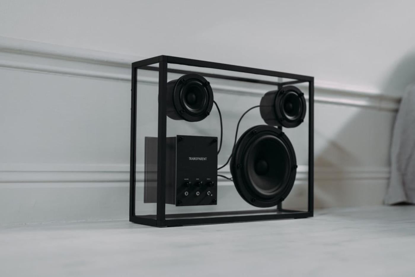 The Transparent Speaker, a revolutionary speaker that offers a truly transparent sound experience. Designed with simplicity and elegance in mind, this speaker features a unique transparent design that blends seamlessly into any room while providing
