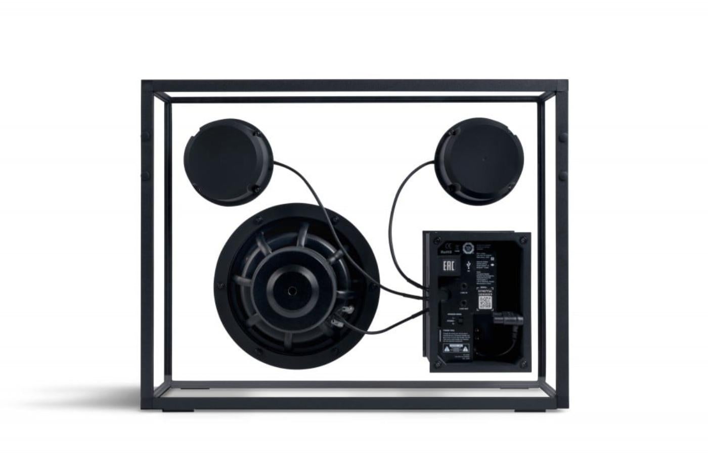 Transparent Speaker in Black by Transparent In New Condition For Sale In Brooklyn, NY