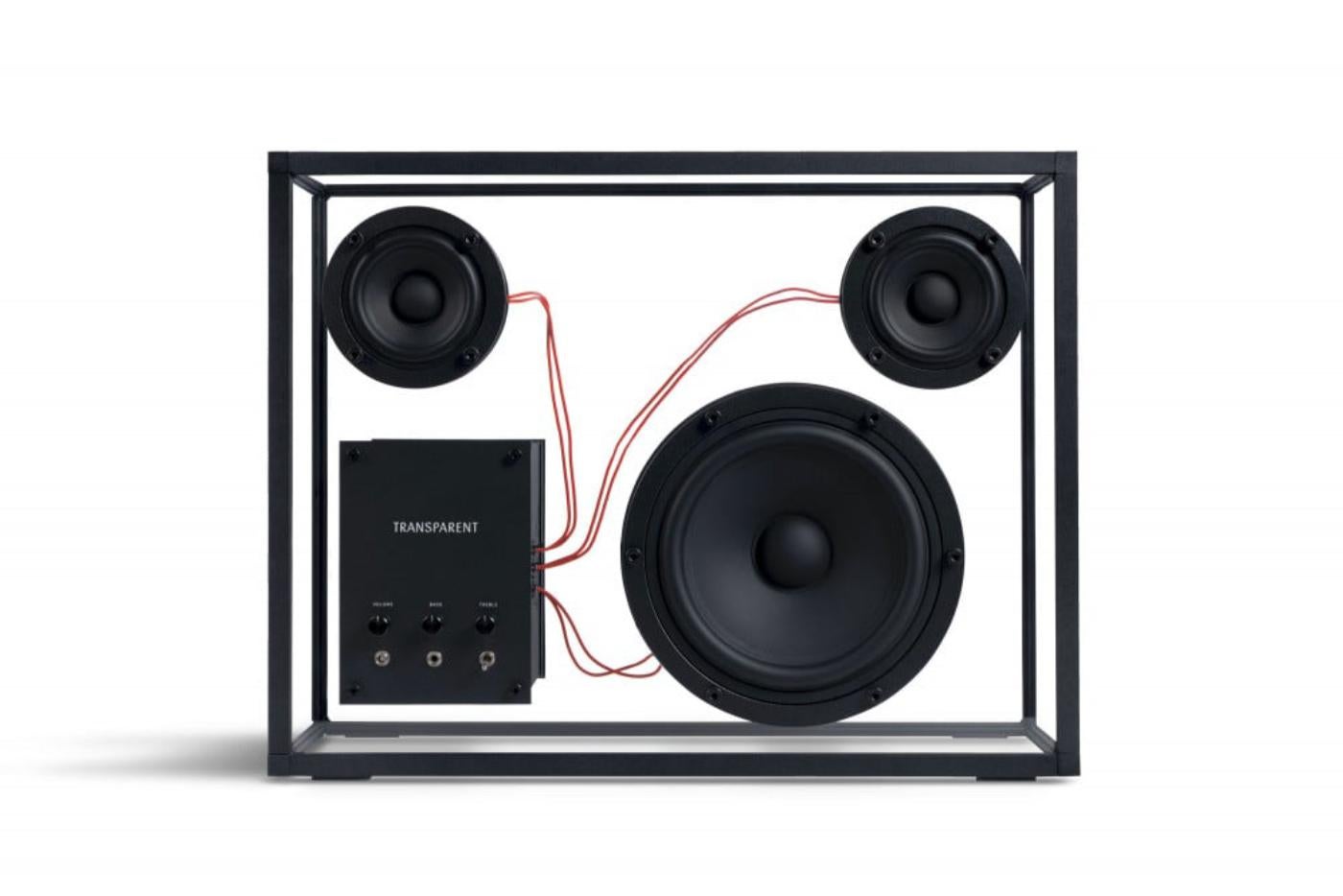 Swedish Transparent Speaker in Red by Transparent For Sale