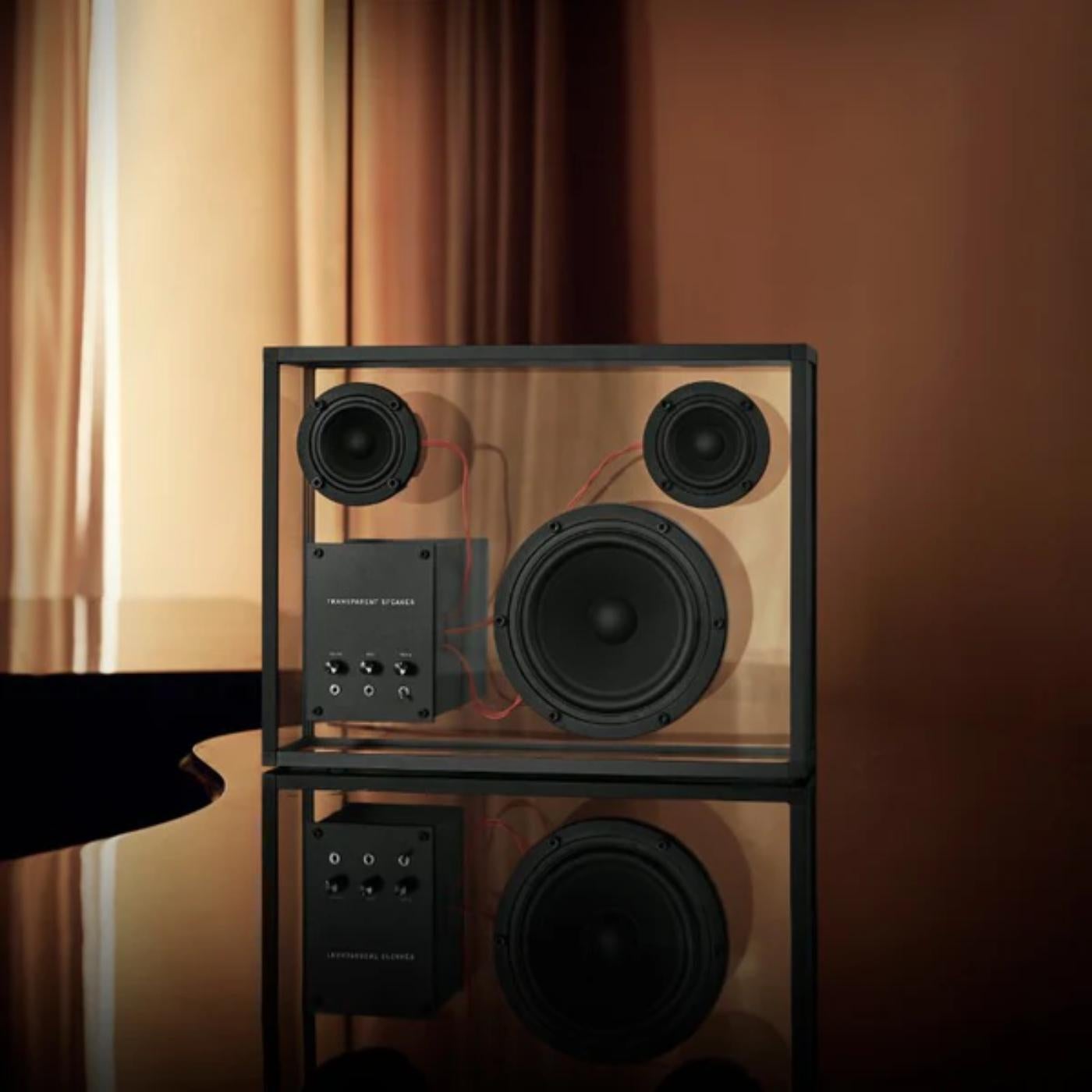 Contemporary Transparent Speaker in Red by Transparent For Sale