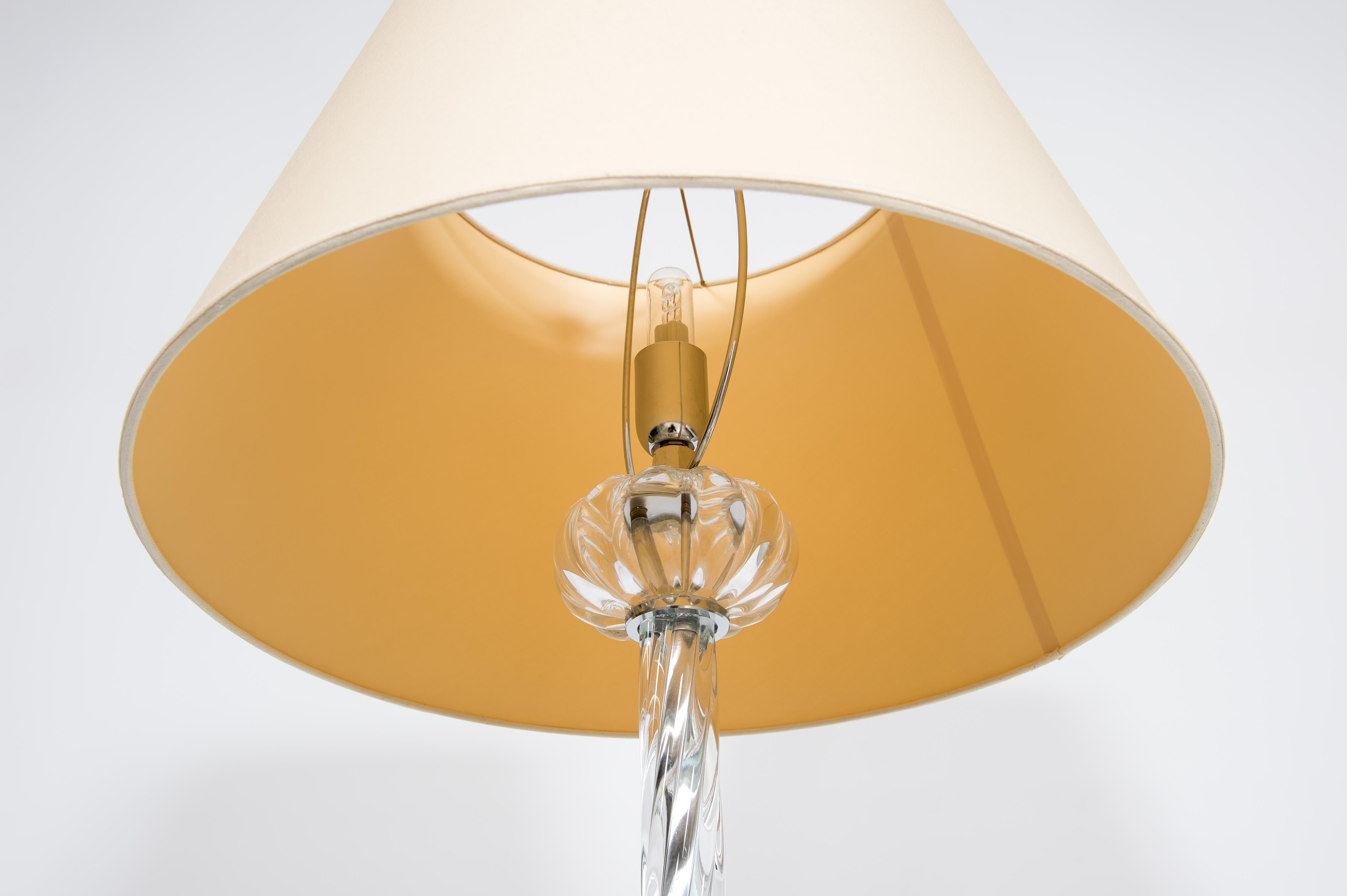 Transparent Torchon Floor Lamp in Blown Murano Glass, Contemporary, Venice For Sale 3