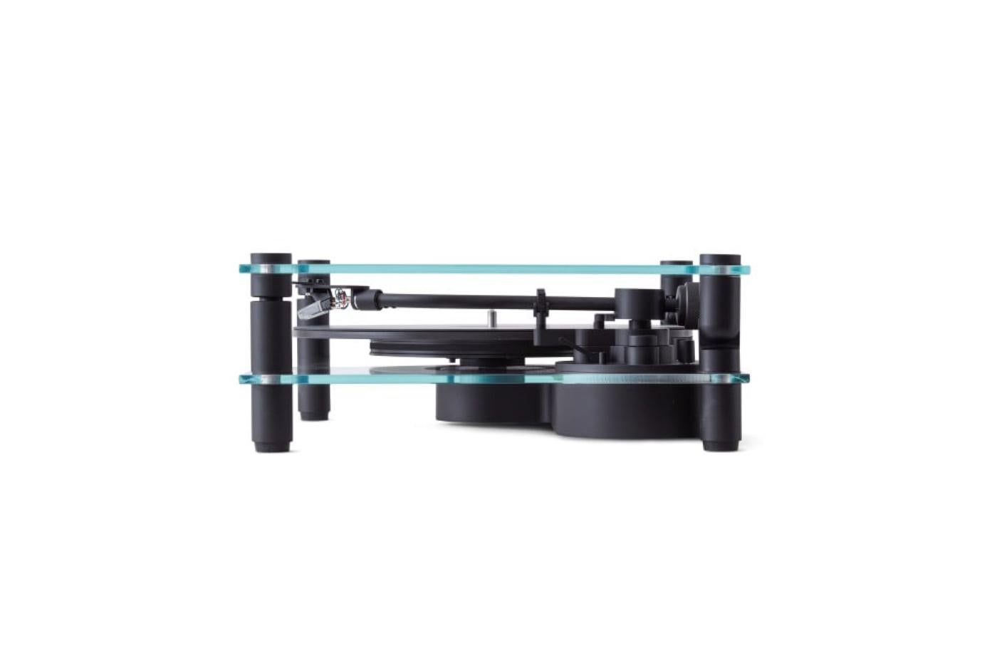 Modern Transparent Turntable in Black by Transparent For Sale
