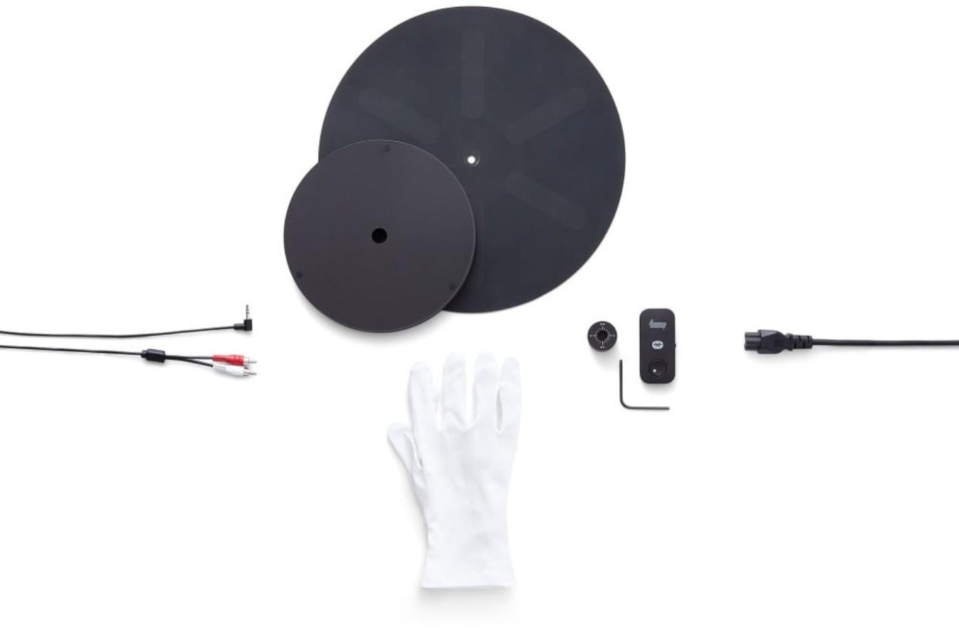 Contemporary Transparent Turntable in Black by Transparent For Sale