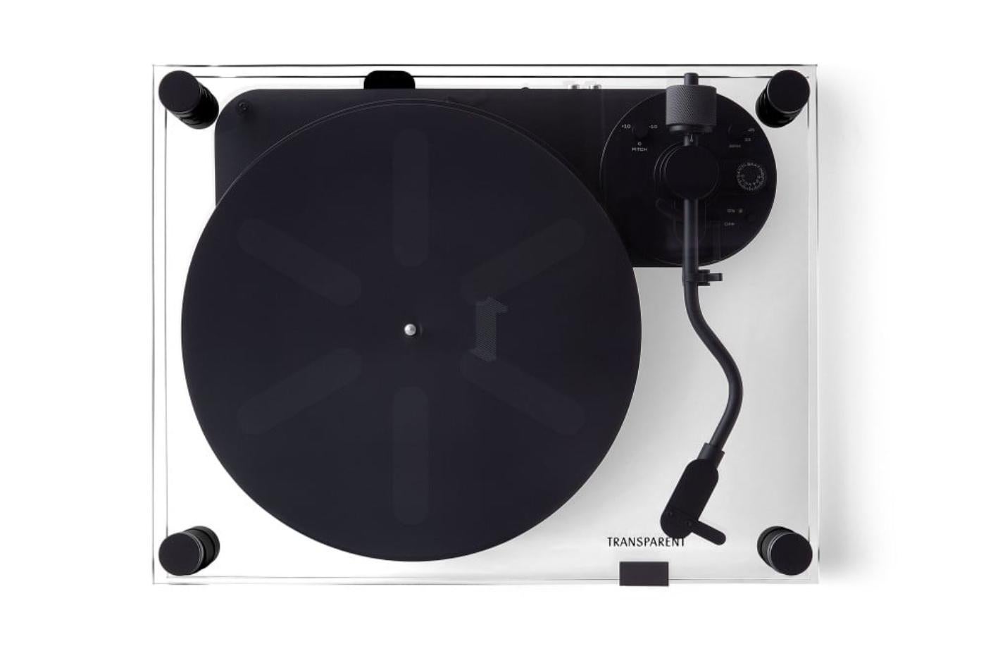 Transparent Turntable in Black by Transparent For Sale 1