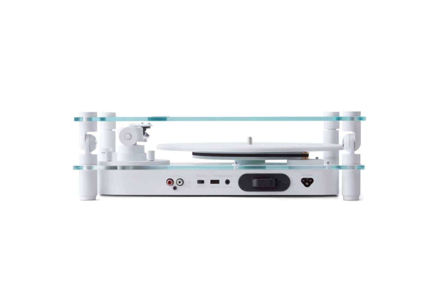 Contemporary Transparent Turntable in White by Transparent For Sale