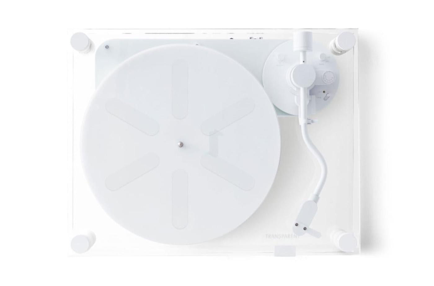 Transparent Turntable in White by Transparent For Sale 1