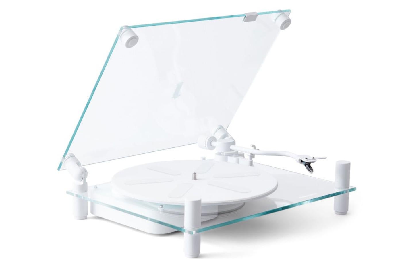 Transparent Turntable in White by Transparent For Sale 2