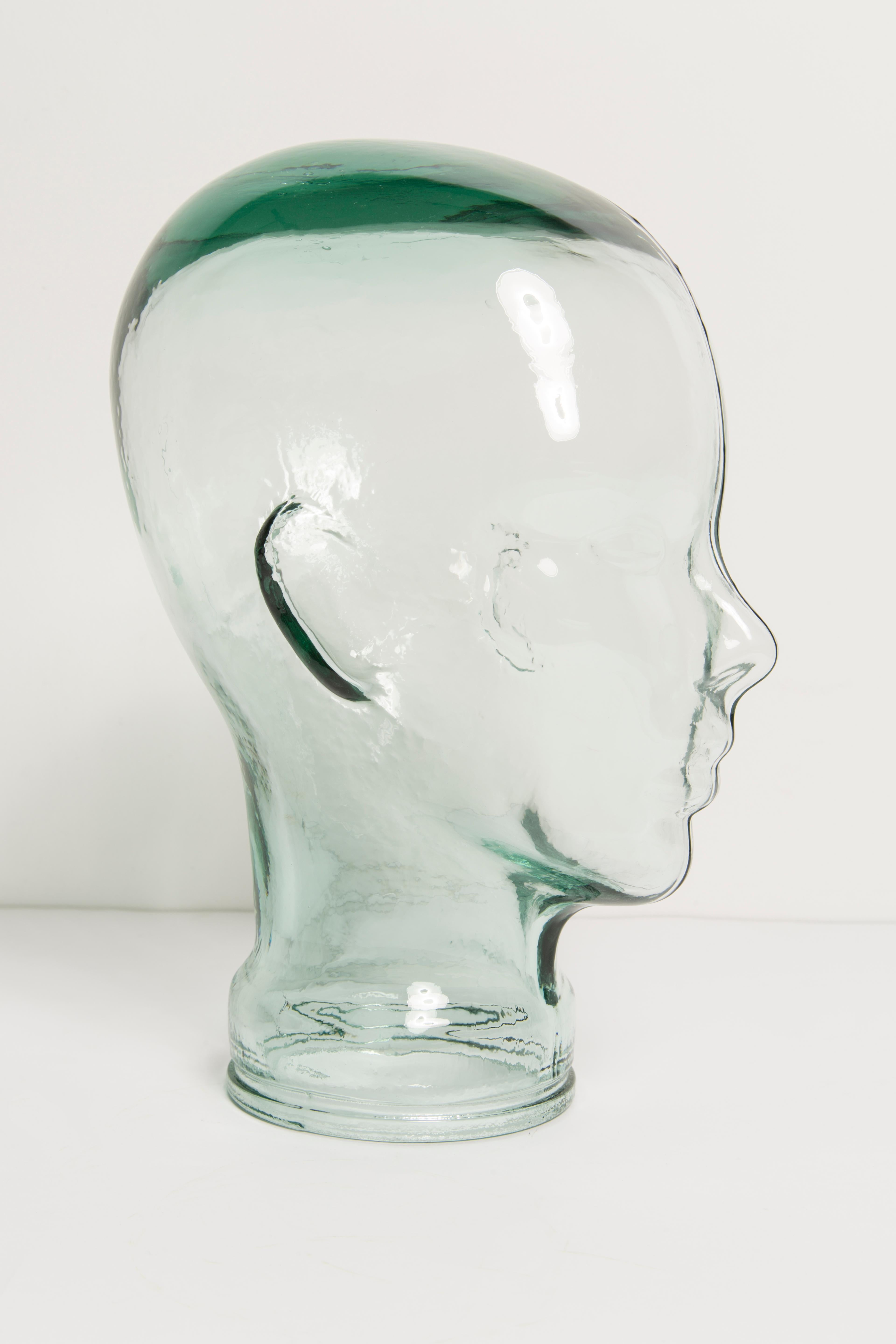 clear glass head