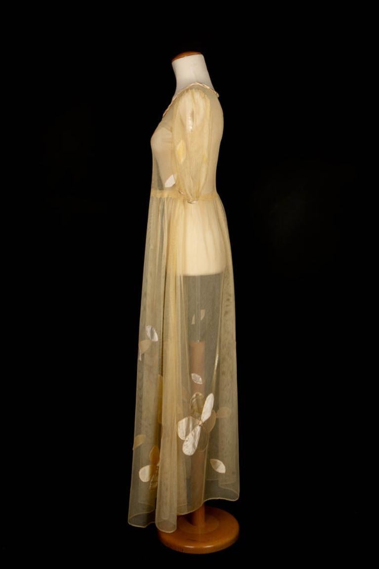 Transparent Vintage Silk Dress, 1930s In Good Condition For Sale In SAINT-OUEN-SUR-SEINE, FR