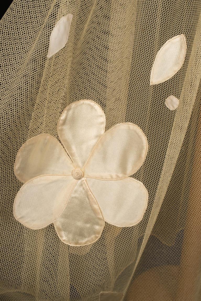 Transparent Vintage Silk Dress, 1930s For Sale 2