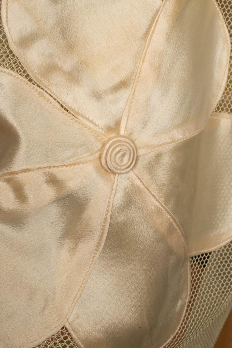 Transparent Vintage Silk Dress, 1930s For Sale 3
