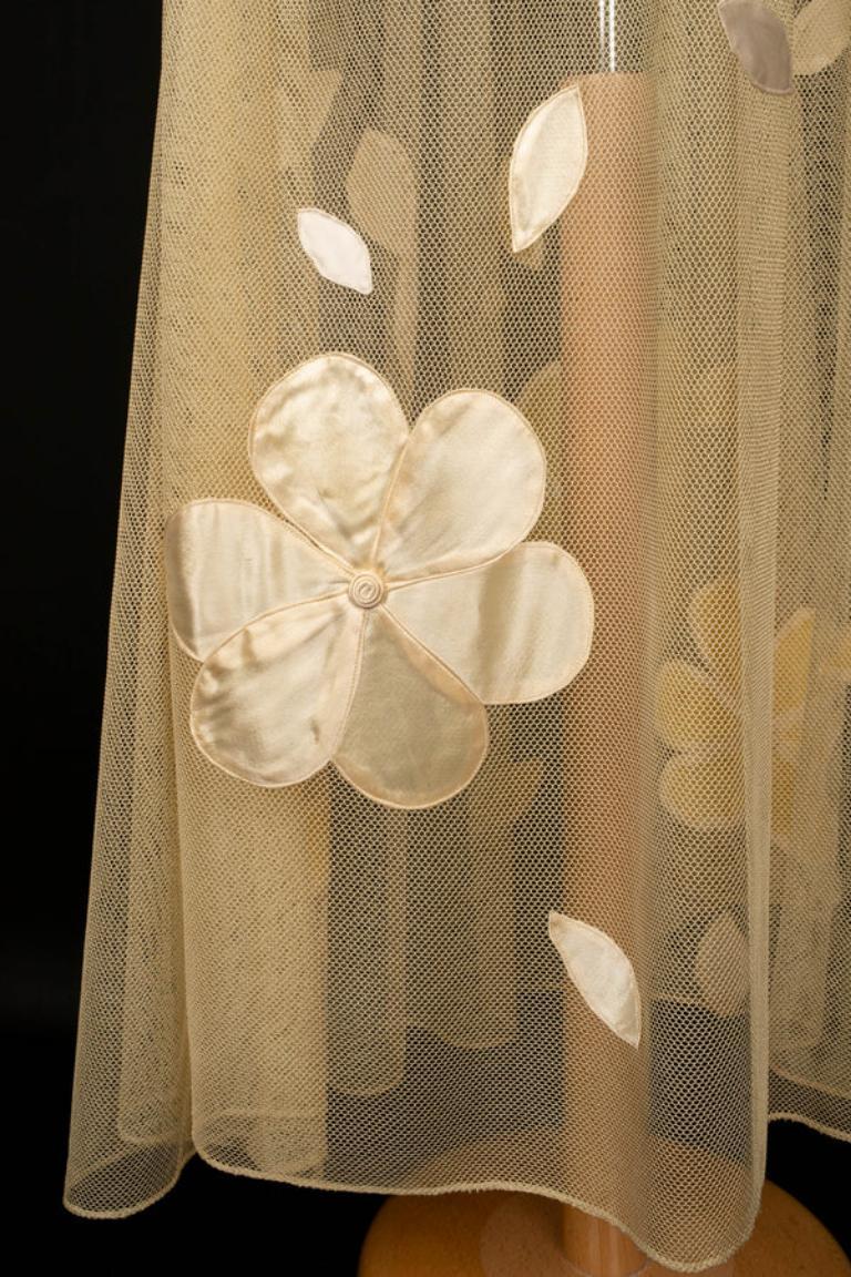 Transparent Vintage Silk Dress, 1930s For Sale 4