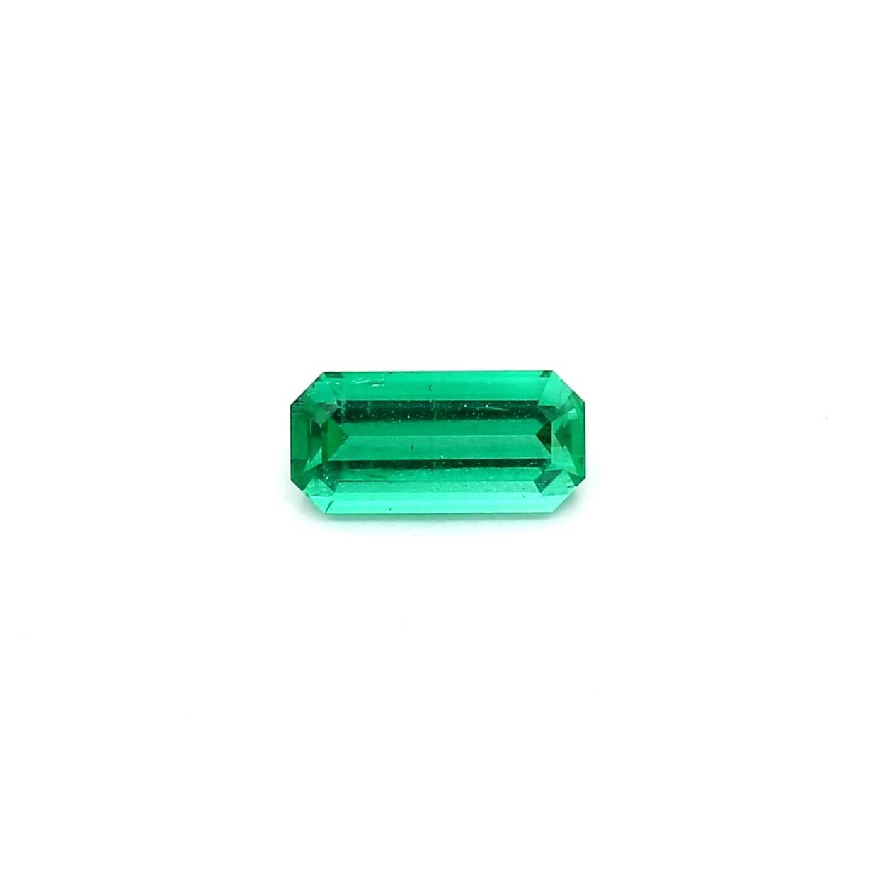 Moderne Bague en émeraude russe vert vif transparent certifiée ICL, poids de 0,51 carat en vente