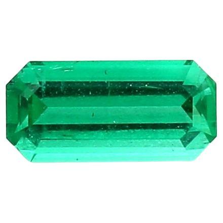 Transparent Vivid Green Russian Emerald Ring Gem 0.51 Carat Weight ICL Certified For Sale