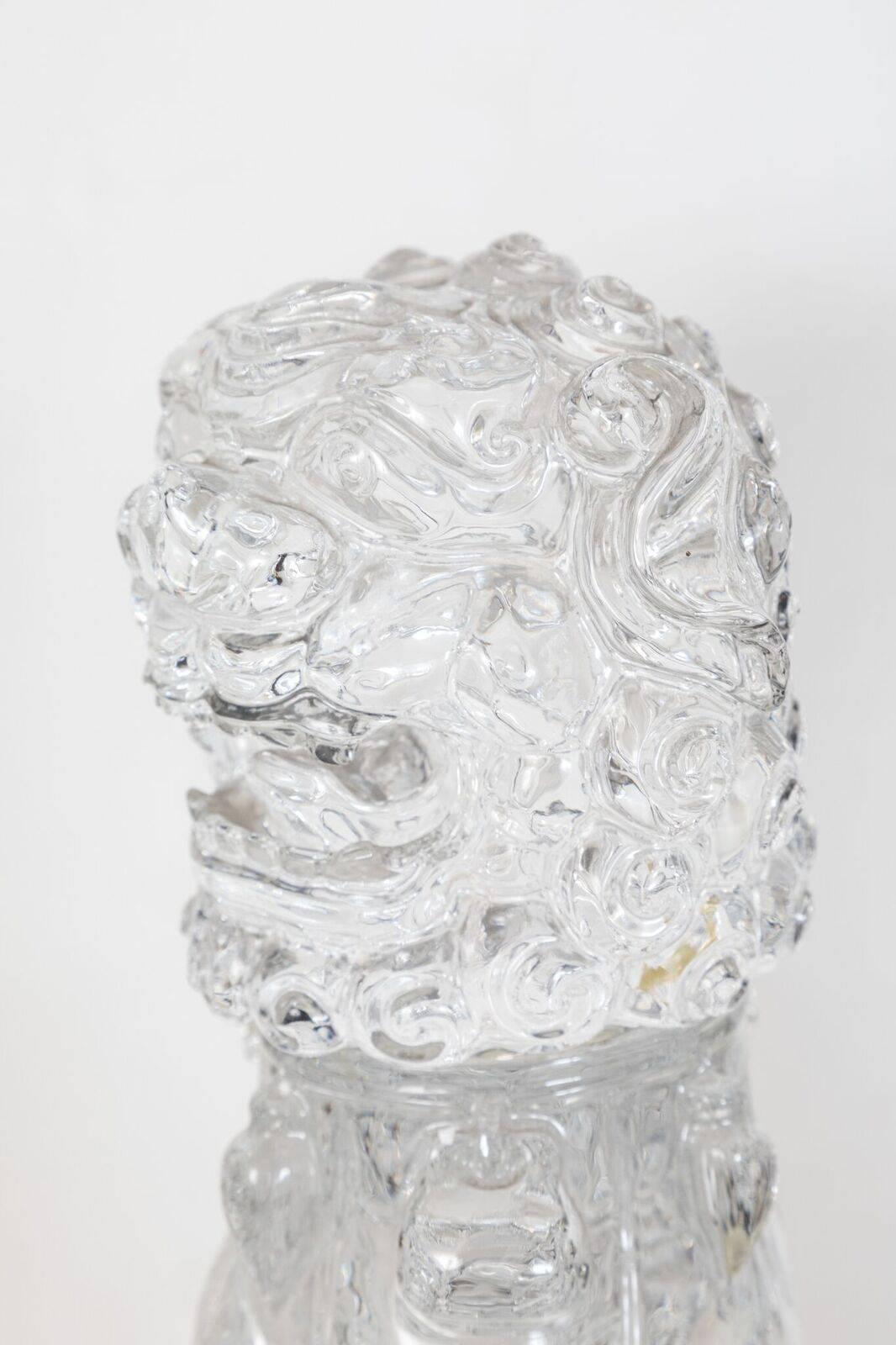Transparent, Peking Glass Foo Dogs 2