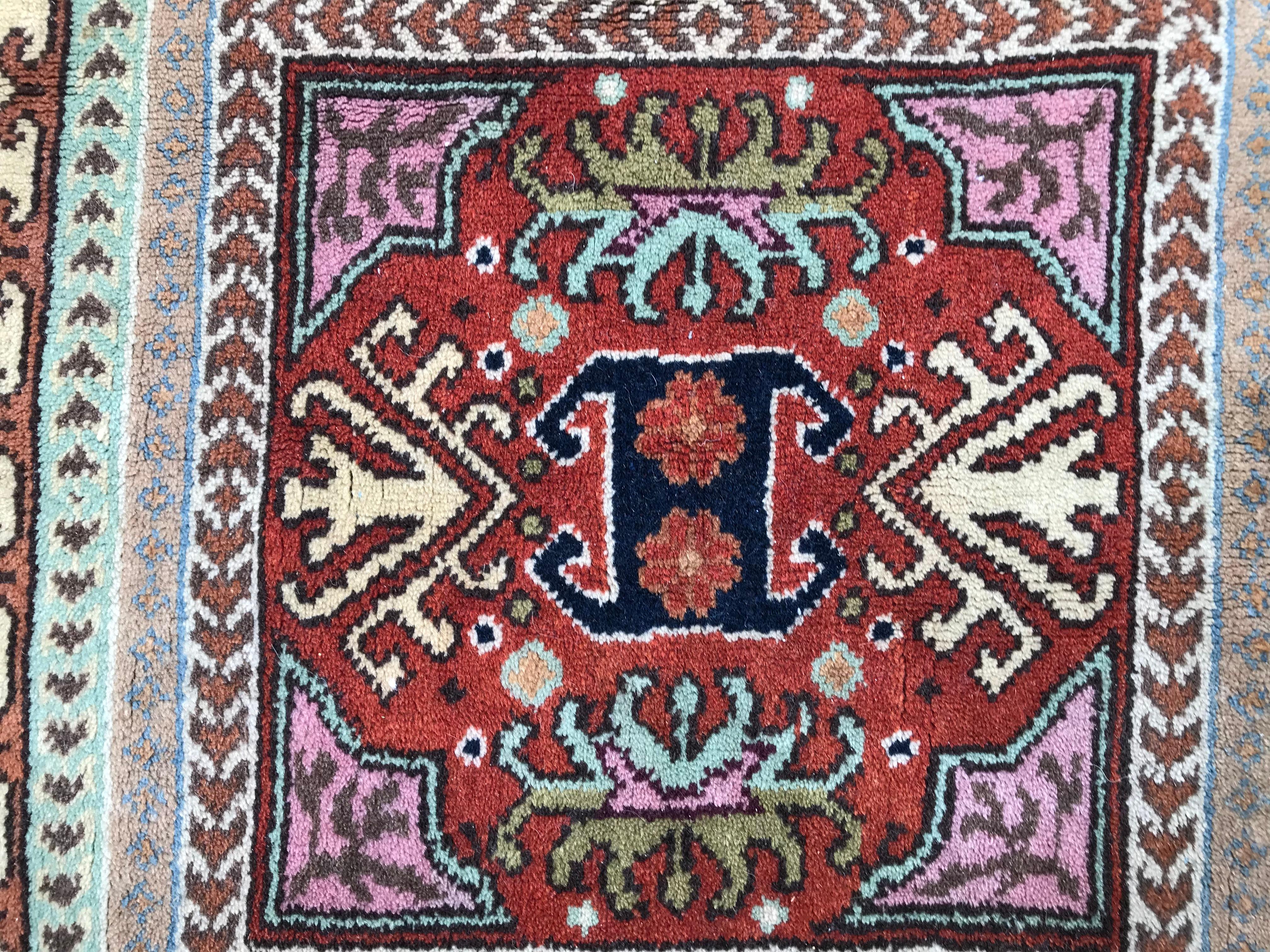 Bobyrug’s Transylvanian Square Persian Design Rug For Sale 2