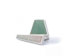 Anello Trapecio Doble in argento sterling con pietre preziose di Alejandra Campos Taylor