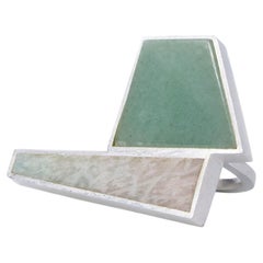 Anello Trapecio Doble in argento sterling con pietre preziose di Alejandra Campos Taylor