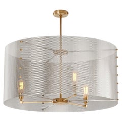 Trapenard Ceiling Lamp in Brass & Stainless Steel by Studio Marine Breynaert