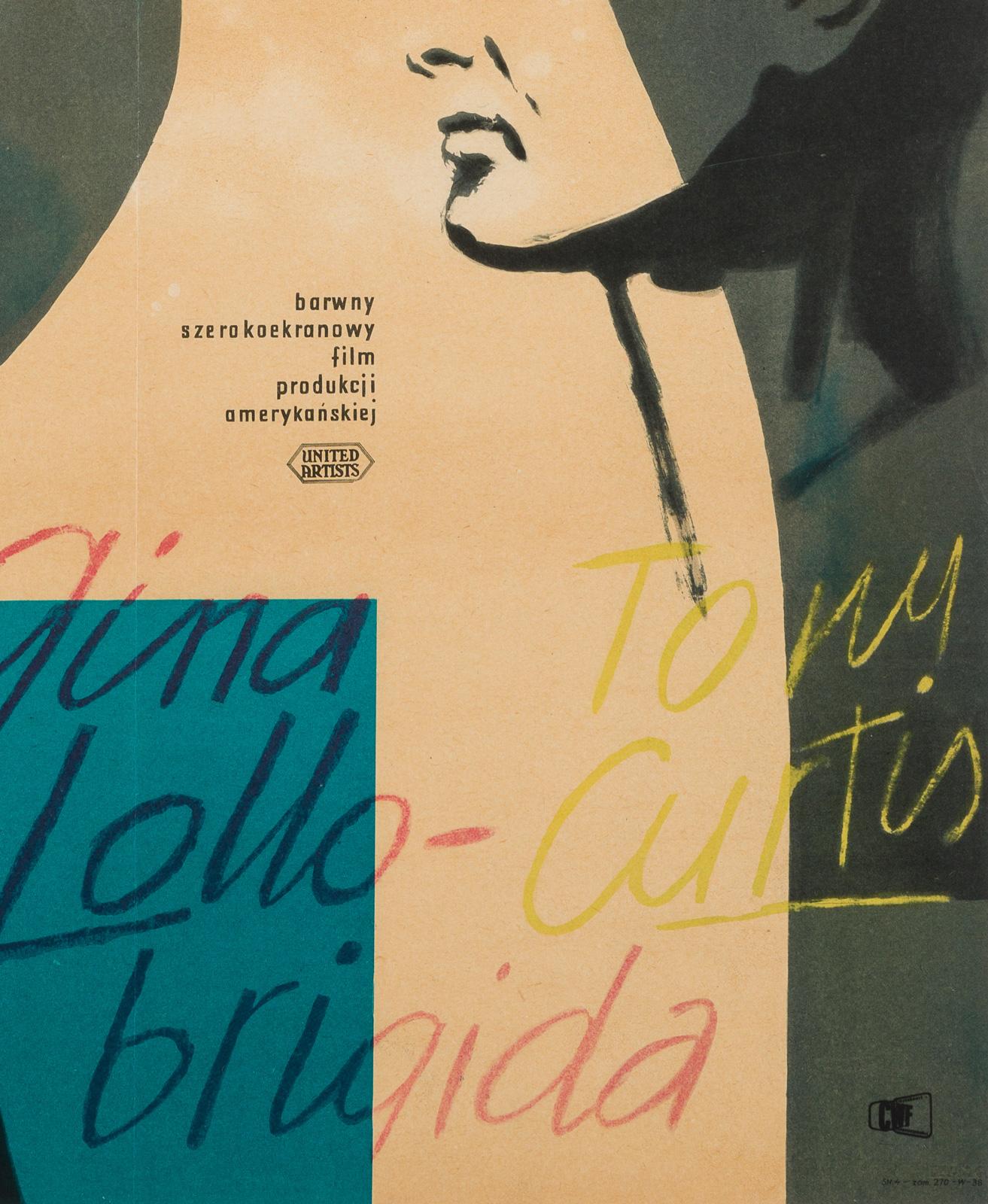 20th Century Trapeze Original Polish Film Poster, 1956 For Sale