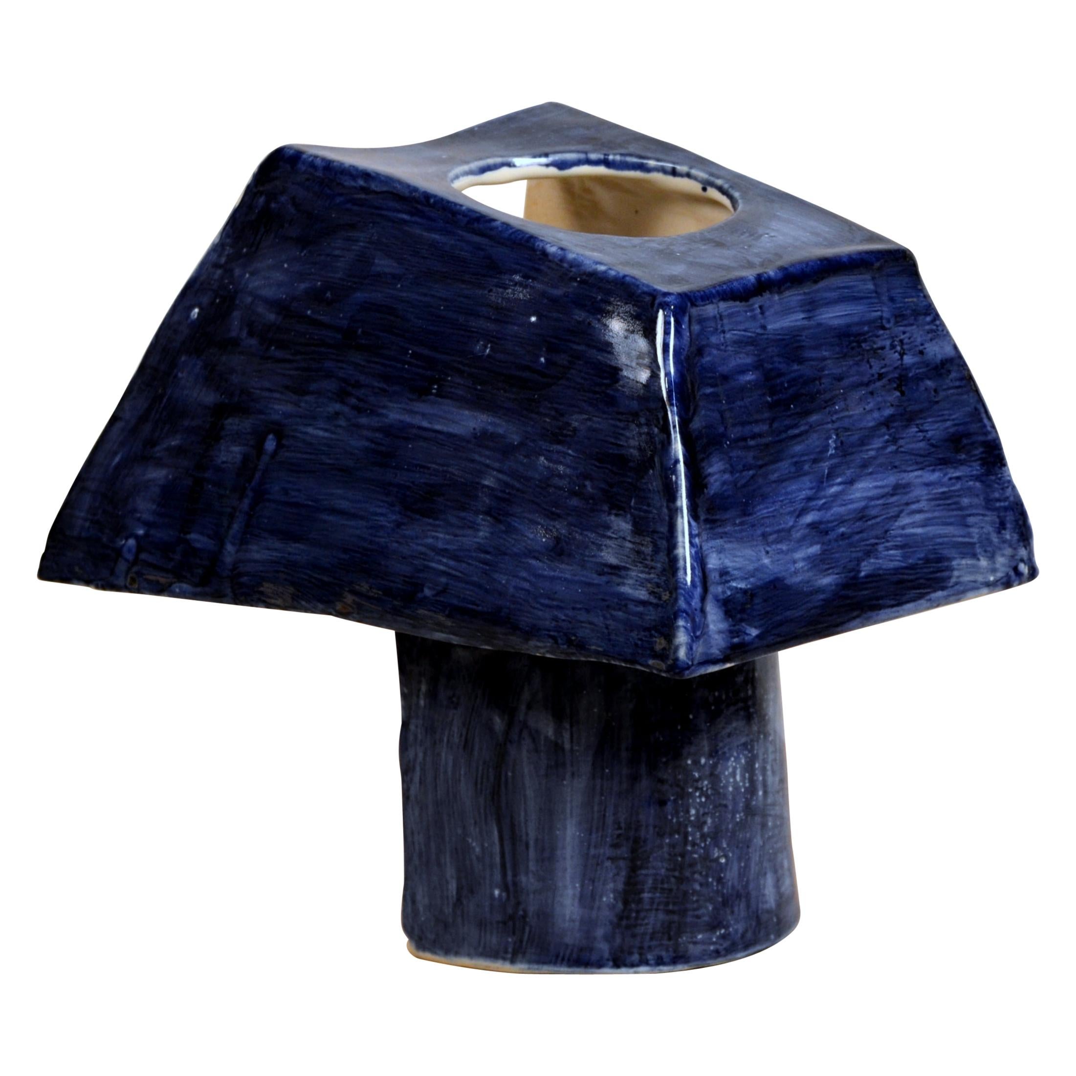 Brutalist Sculptural French Studio Ceramic Lamp