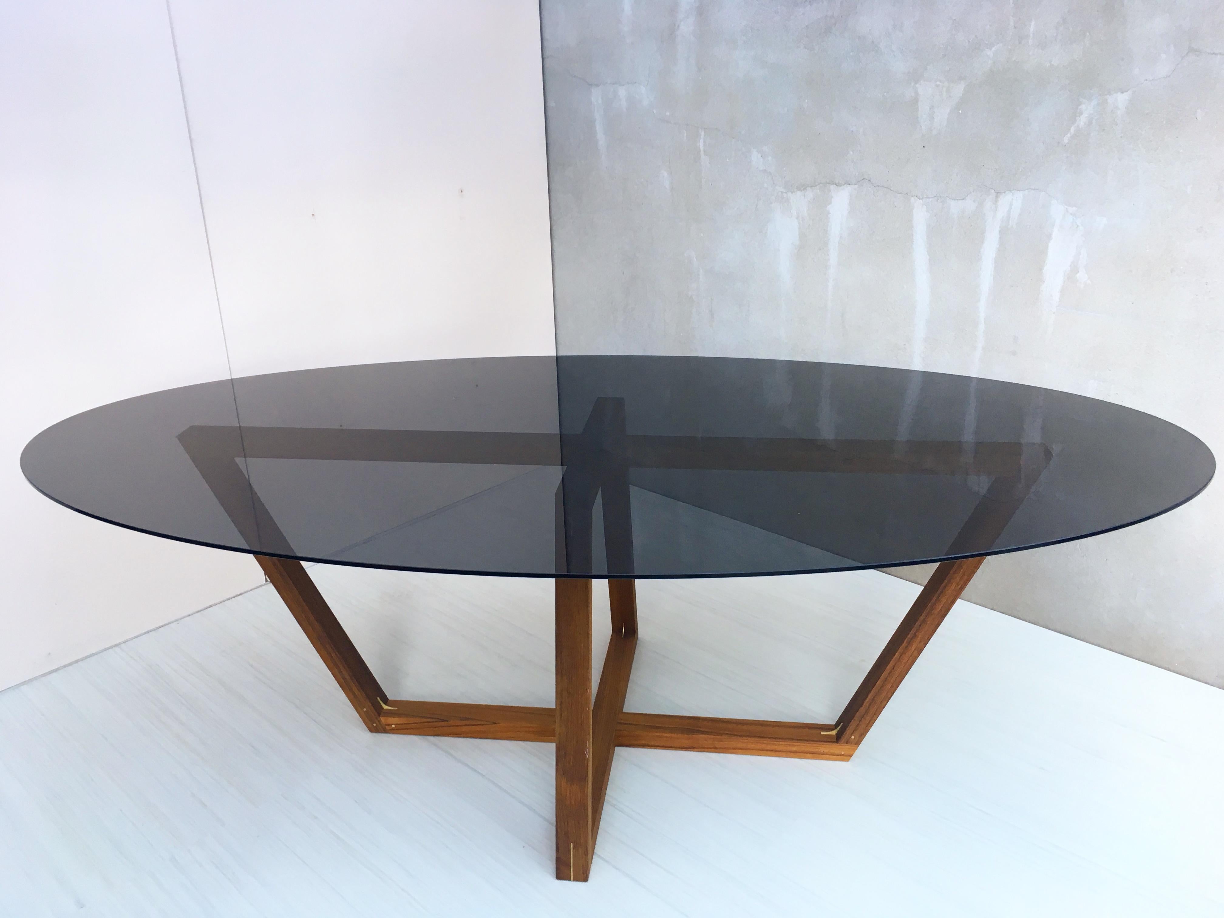 Trapezoid Dining Table  In New Condition For Sale In Brooklyn, NY