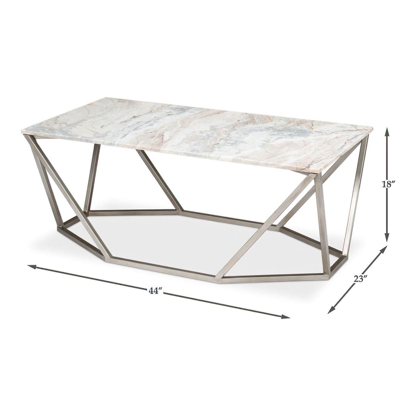 Mid-Century Modern Trapezoid Modern Coffee Table For Sale