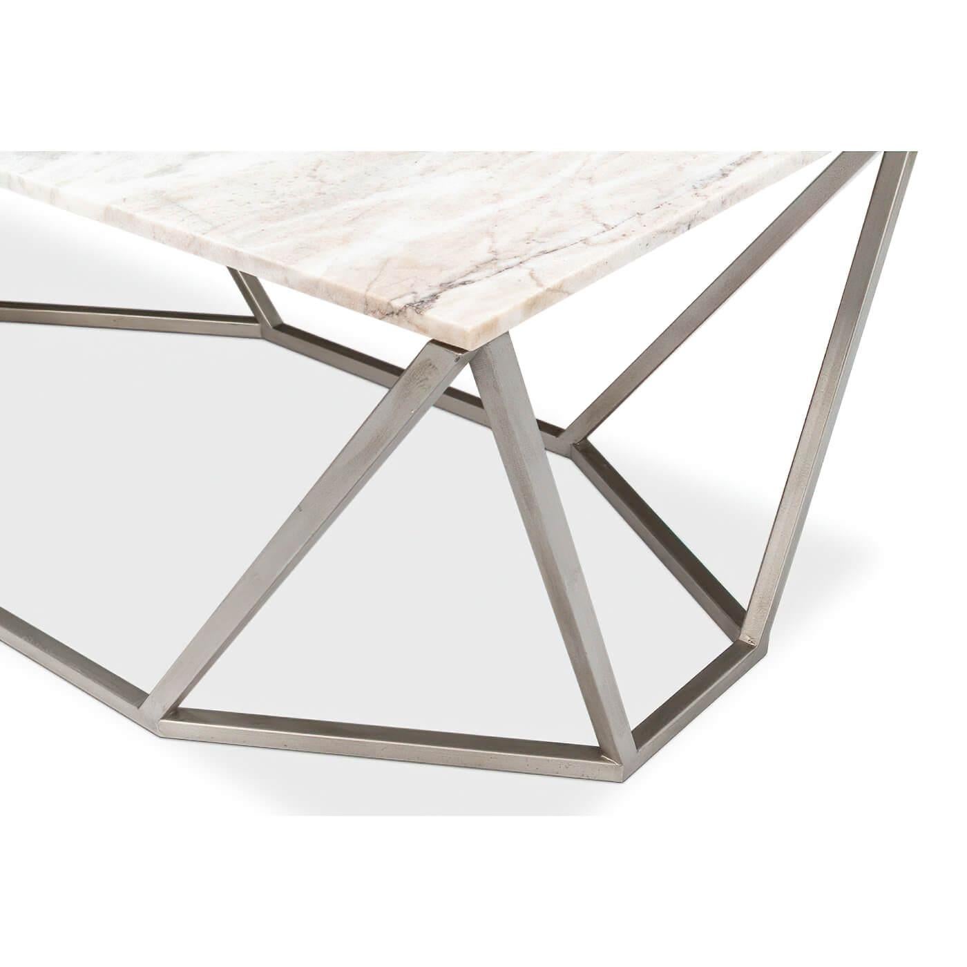 Trapezoid Modern Coffee Table In New Condition For Sale In Westwood, NJ