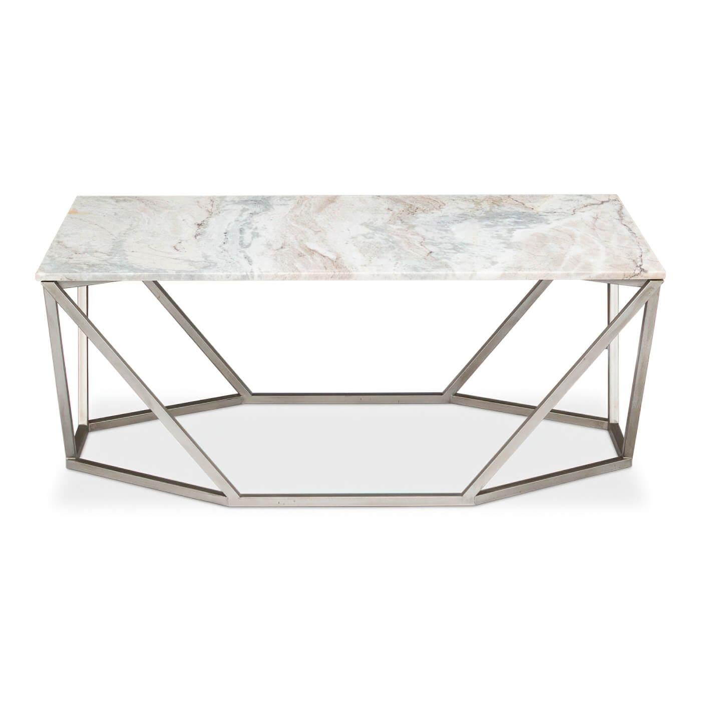 Trapezoid Modern Coffee Table For Sale 2