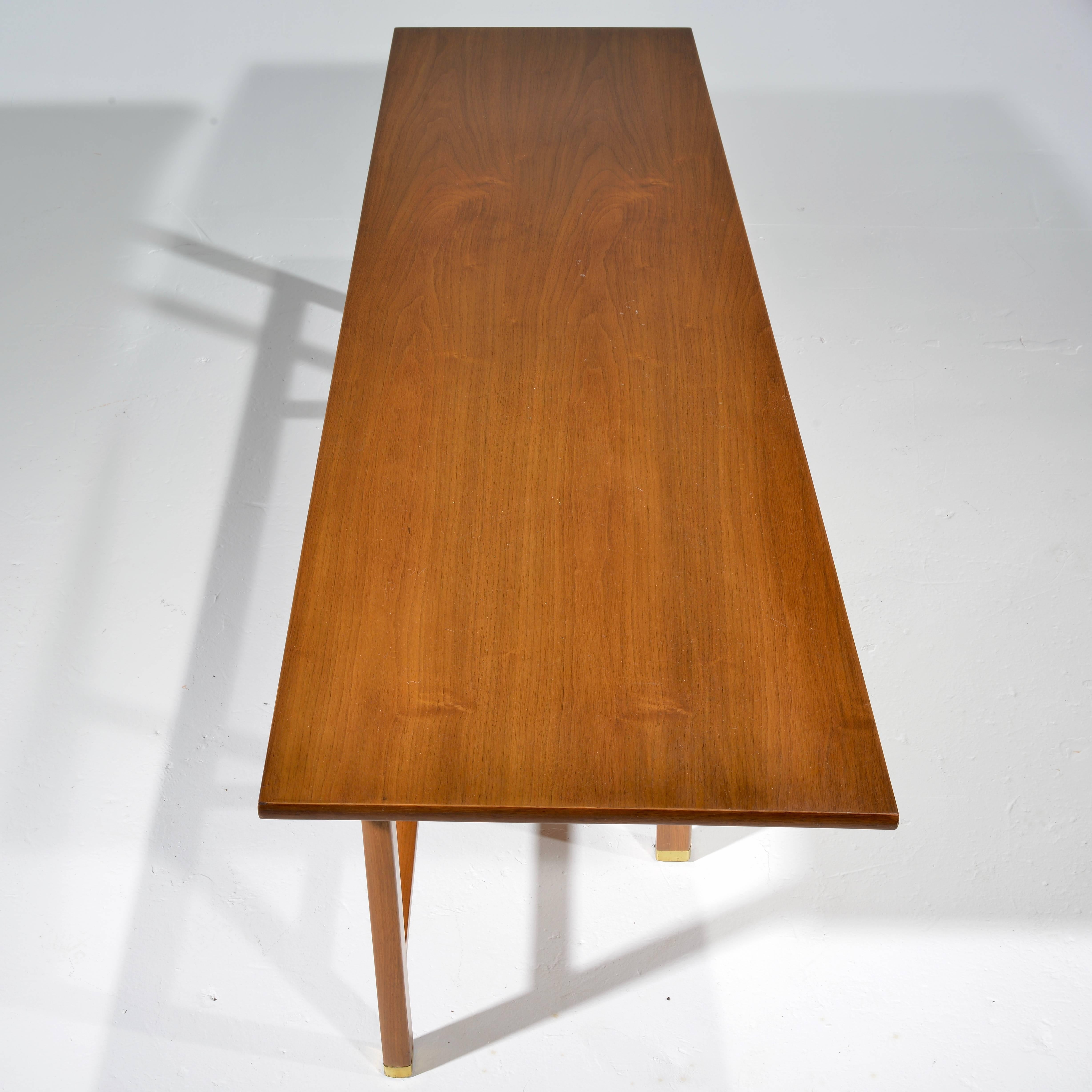 Mid-20th Century Trapezoid Top Wormley for Dunbar Coffee Table For Sale