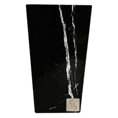 Trapezoid Vase in Black Marquina Marble