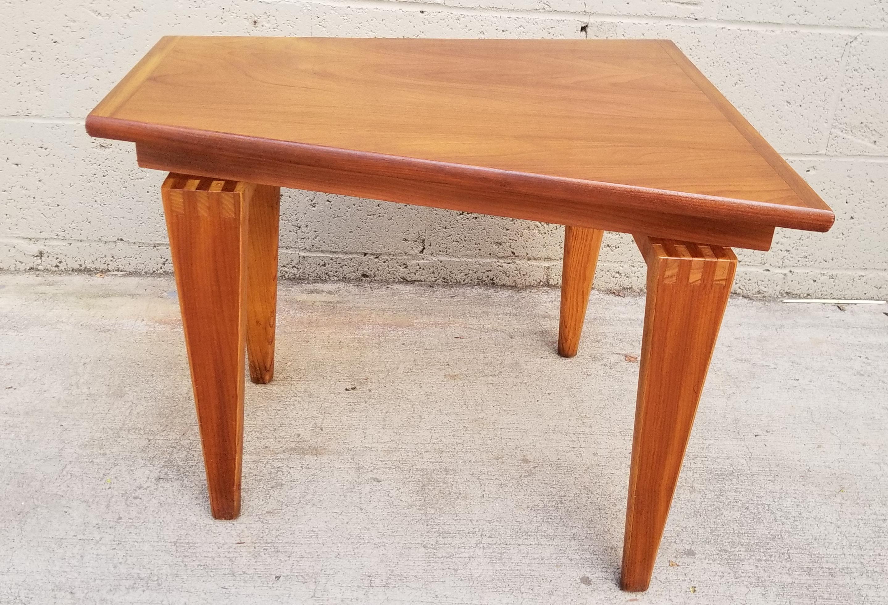 trapezoid end table