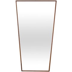Trapezoid Walnut Mirror