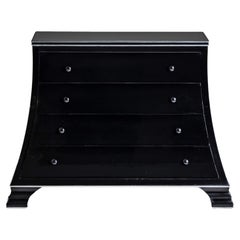 Commode nero trapezoidale, fine XX secolo