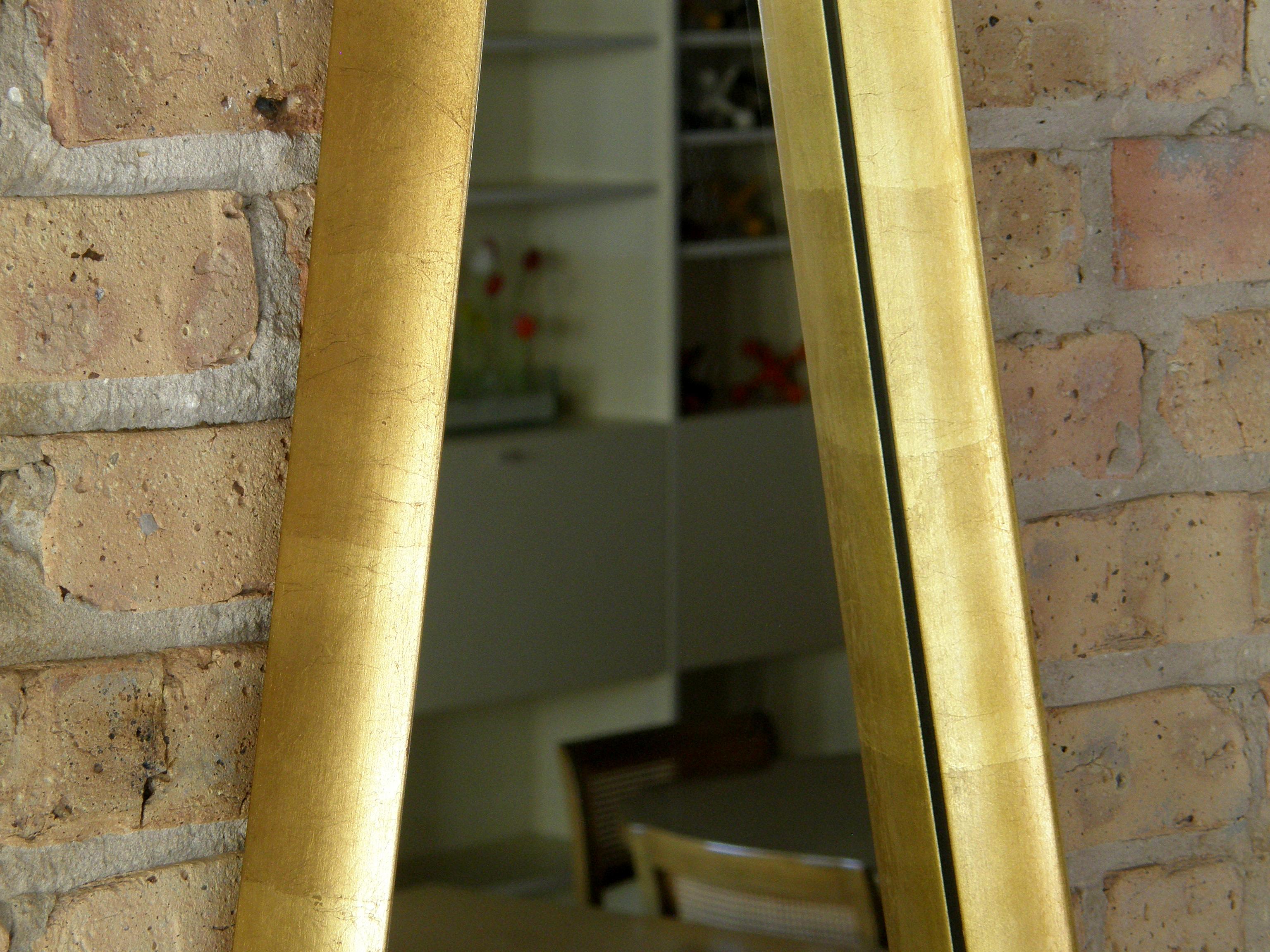 Mid-20th Century Trapezoidal Giltwood Wall Mirror in the Style of Tommi Parzinger