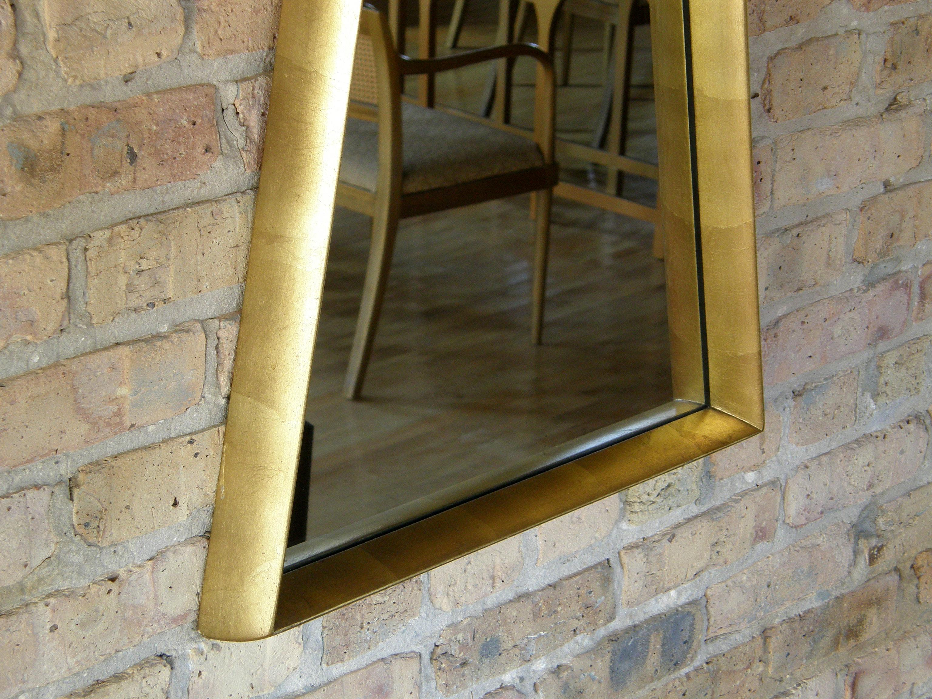 Trapezoidal Giltwood Wall Mirror in the Style of Tommi Parzinger 1