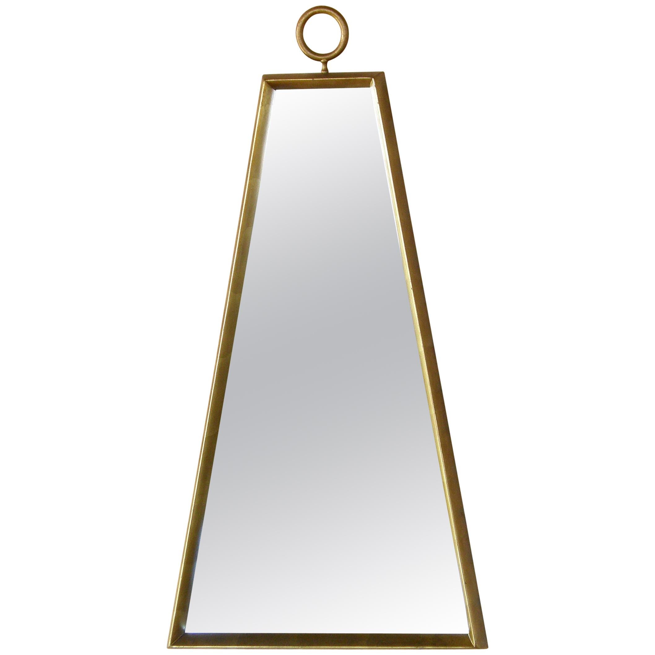 Trapezoidal Giltwood Wall Mirror in the Style of Tommi Parzinger