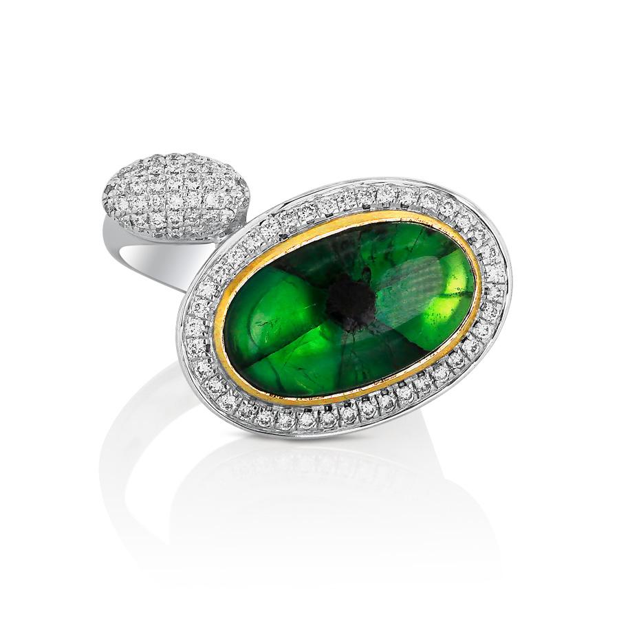 trapiche emerald ring