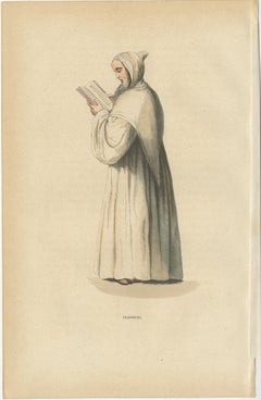 Trappist Monk of the Order of Cistercians Reading a Bible, 1845
