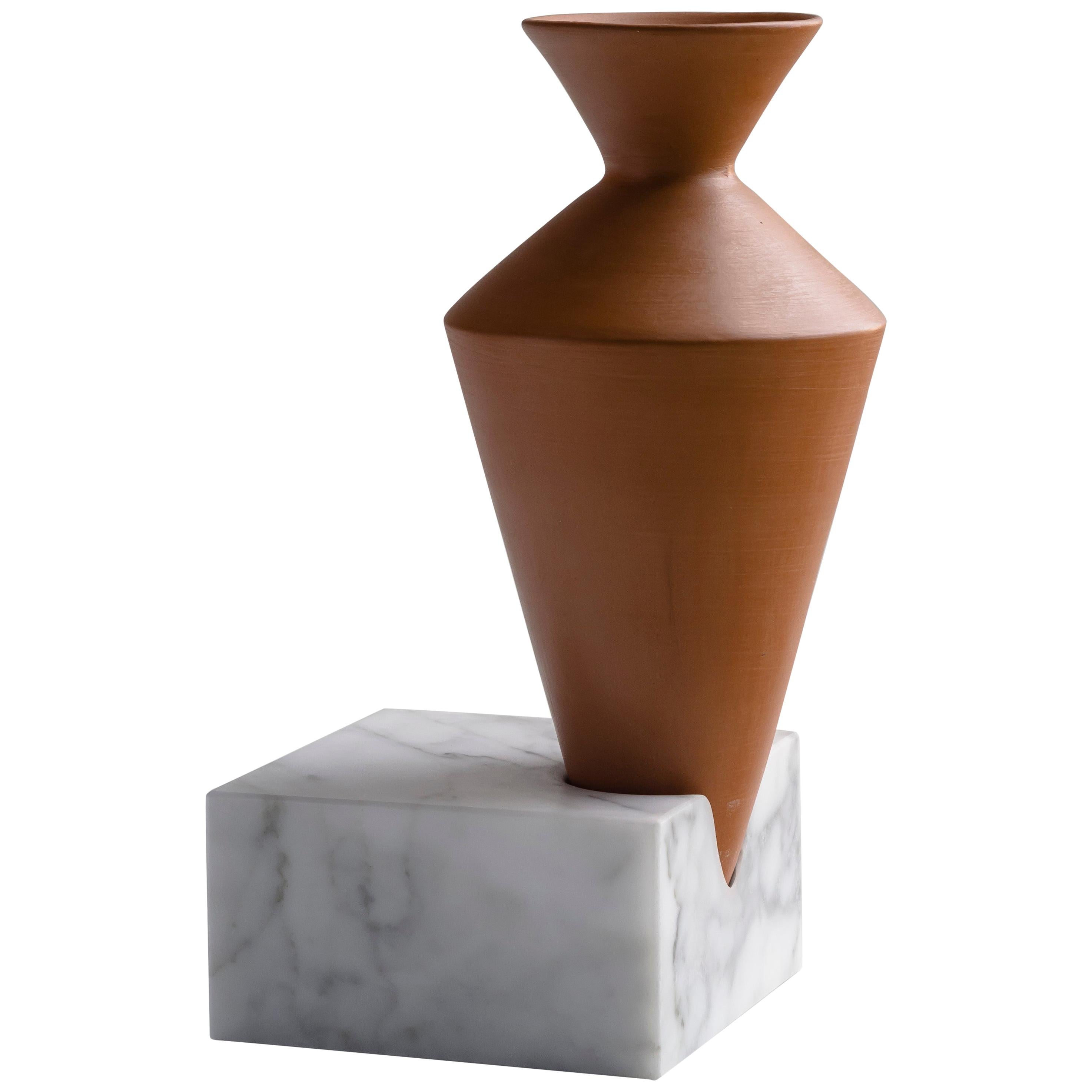 Trascorso, Contemporary Storage Vessels or Sculptures in Marble and Ceramic For Sale