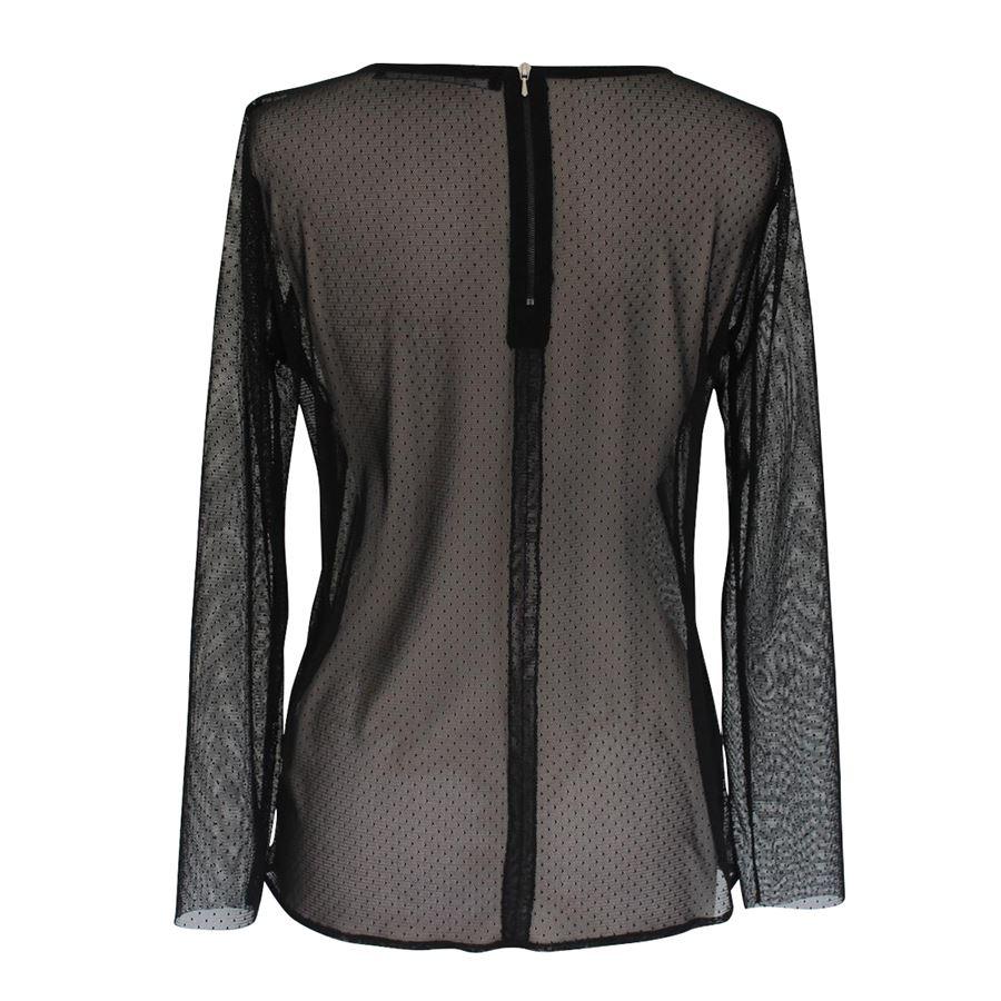 Blusa Trasnparente Anthony Vaccarello talla 40 Negro en venta