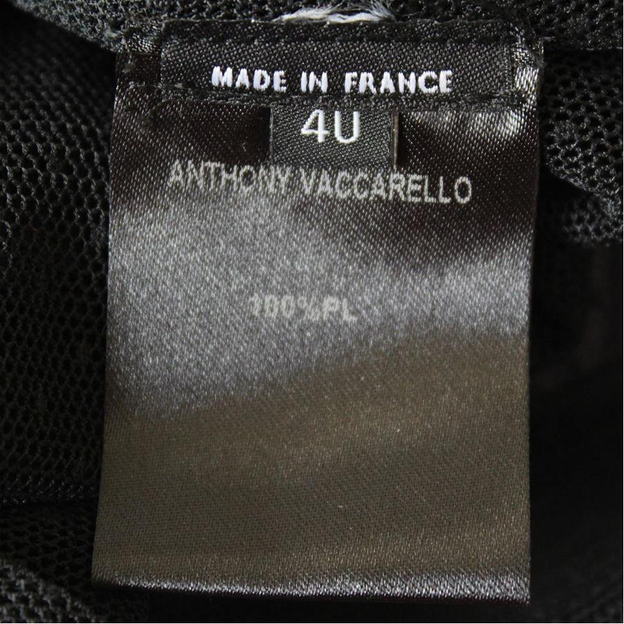 Black Anthony Vaccarello Trasnparent blouse size 40 For Sale