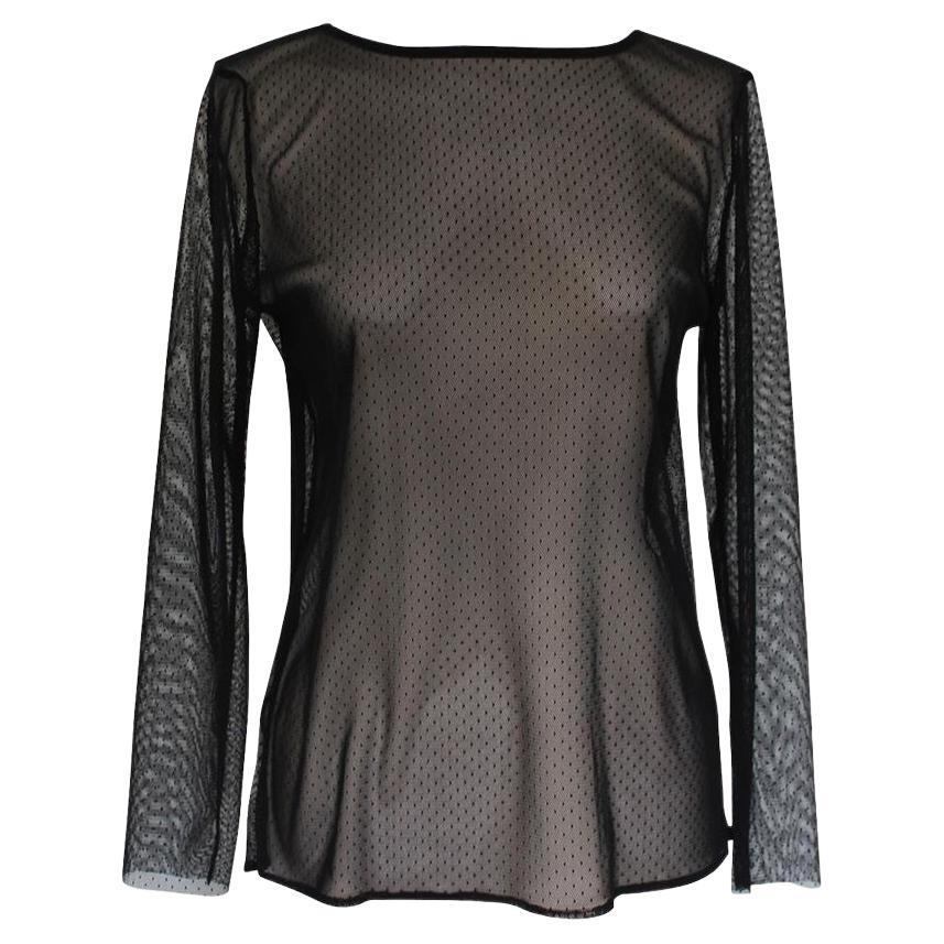 Anthony Vaccarello Trasnparent blouse size 40 For Sale